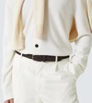 Плетёный кожаный ремень Zegna, темно-коричневый - фото 3