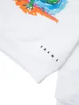 Толстовка с графичным принтом Marni Kids, белый - фото 3