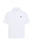 Поло с нашивкой MONCLER, белый - фото