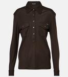 Джерси топ Tom Ford, темно-коричневый - фото