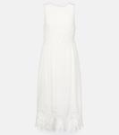 Платье миди Bianca с кружевной отделкой Velvet, кремовый - фото