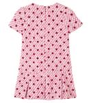 Платье букле в горошек с бантом Self-Portrait Kids, бордовый - фото 3