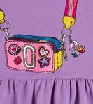 Платье из хлопка с принтом Marc Jacobs, фиолетовый - фото 2