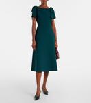 Платье миди из крепа с бантом Carolina Herrera, Pine Green - фото 2
