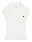 Рубашка поло с логотипом Courrèges, белый - фото
