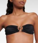 Украшенный лиф бикини-бандо Christopher Esber, черный - фото 4