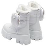 Ботильоны женские Monolith белые Prada - фото 3