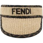 FENDI Рафия козырек, Umber - фото