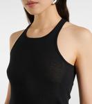 Майка из хлопка в рубчик Rick Owens, черный - фото 4