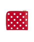Кошелек Comme des Garçons Dots Printed Leather Zip, красный - фото 2
