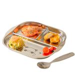 Тарелка KAWASIMAYA, Rectangular Stainless Steel Two-Compartment Tray - фото 5