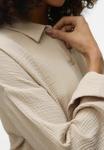 Блуза Vero Moda Button-down blouse, Silver Lining/Beige - фото 4