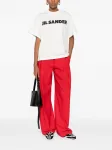 Футболка с логотипом и круглым вырезом Jil Sander, белый - фото 2