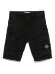 Шорты с рисунком компаса Stone Island Junior, черный - фото