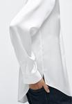 Блуза Massimo Dutti FLOWING SATIN LONG SLEEVE, White Denim - фото 4