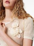 Свитер с цветочной аппликацией TWINSET, белый - фото 3