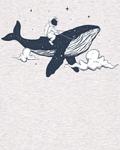 Рубашка Watapparel  Spacewhale, Mottled White - фото 4