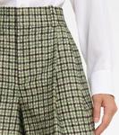 Клетчатые твидовые шорты Chloé, Vibrant Green - фото 4