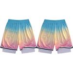 Баскетбольные шорты унисекс Dbd Wh, Градиент бело-черный - фото 9