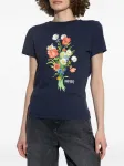 Футболка с цветочным принтом KENZO, синий - фото 3