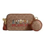 COACH Кожаный клатч кроссбоди Snoopy - фото