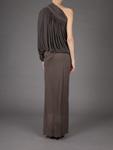Платье с асимметричным рукавом Rick Owens, коричневый - фото 4