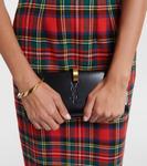 Кожаный клатч daria minaudiere Saint Laurent, черный - фото 2