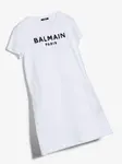 Платье-футболка с логотипом Balmain Kids, белый - фото 2