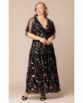 Вечернее платье с вышивкой Plus Size Embroidered Elegance Kiyonna, черный - фото 5