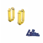 Люрекс серьги-кольца Swarovski - фото