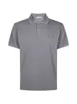 Поло с логотипом Moncler, серый - фото