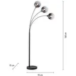 Торшер ZEA E14 1 шт. Эксклюзив E14 Just Light, черный - фото 13