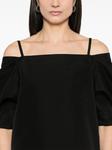 Sacai мини-платье с открытыми плечами, черный - фото 5