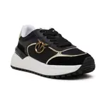 Кожаные кроссовки Pinko, черный - фото