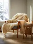 Плед Laura Ashley Berwyn Faux Fur, кремовый - фото 2