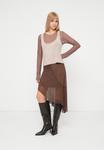 Юбка Noisy May NMARUBA SKIRT, Chocolate Brown/Brown - фото 2
