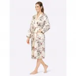 Халат Wäschepur, Elfenbein-dunkelrot - фото