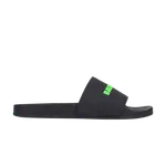 Кроссовки Balenciaga Rubber Slides 'Black Fluo Green', черный - фото