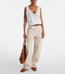 Балетки Balfy из замши с бантом Isabel Marant, Cognac - фото 3