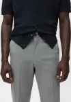 Брюки чинос из эластичной ткани Mango, Mottled Light Grey - фото 4