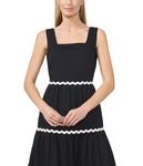 Платье CeCe Trim Square Neck Tiered Maxi, Rich Black - фото 3