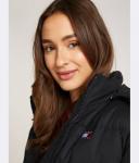 Пуховик Tommy Jeans с меховым капюшоном, черный - фото 3