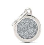 Блестящая табличка в маленьком круге «Моя семья» 3 см My Family - фото