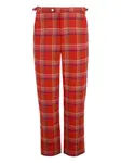 Клетчатые брюки-галифе Bode, красный - фото