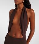 Платье макси из джерси Christopher Esber, Espresso - фото 4