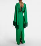 Платье Magnifique с бахромой Taller Marmo, Emerald Green - фото 3