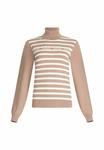 Джемпер LIU JO STRIPED POLO-NECK, Beige - фото 7