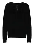 Свитер с эффектом потертости Rick Owens, черный - фото