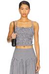 Топ Rory Tularosa, black & ivory gingham - фото