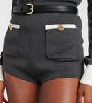 Вязаные шорты Self-Portrait, серый - фото 4